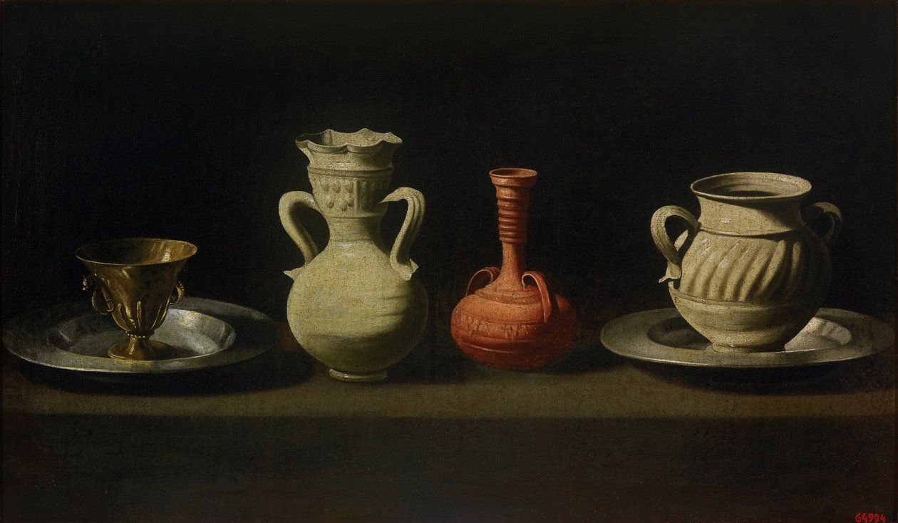 Still Life with Four Vessels by Francisco de Zurbaran