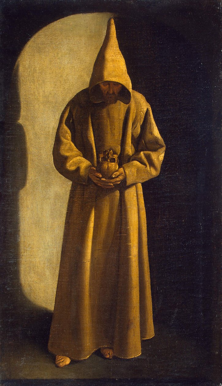 Saint Francis with a Skull in His Hands by Francisco de Zurbaran