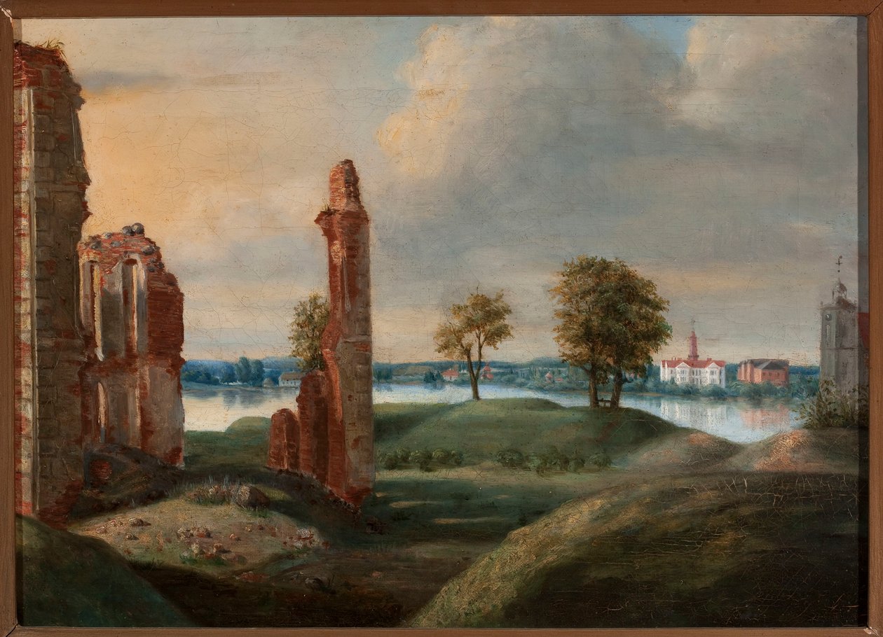 Lithuanian Biržė with Ruins of Radziwiłł Castle by Franciszek Smuglewicz