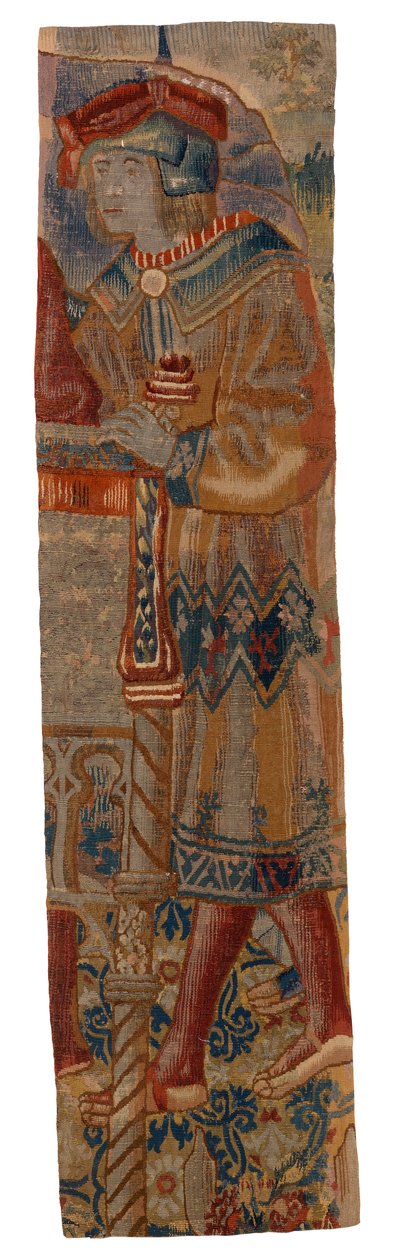 Narrow Strip of Tapestry Depicting the Figure of a Youth, Early 16th Century by Franco Flemish School