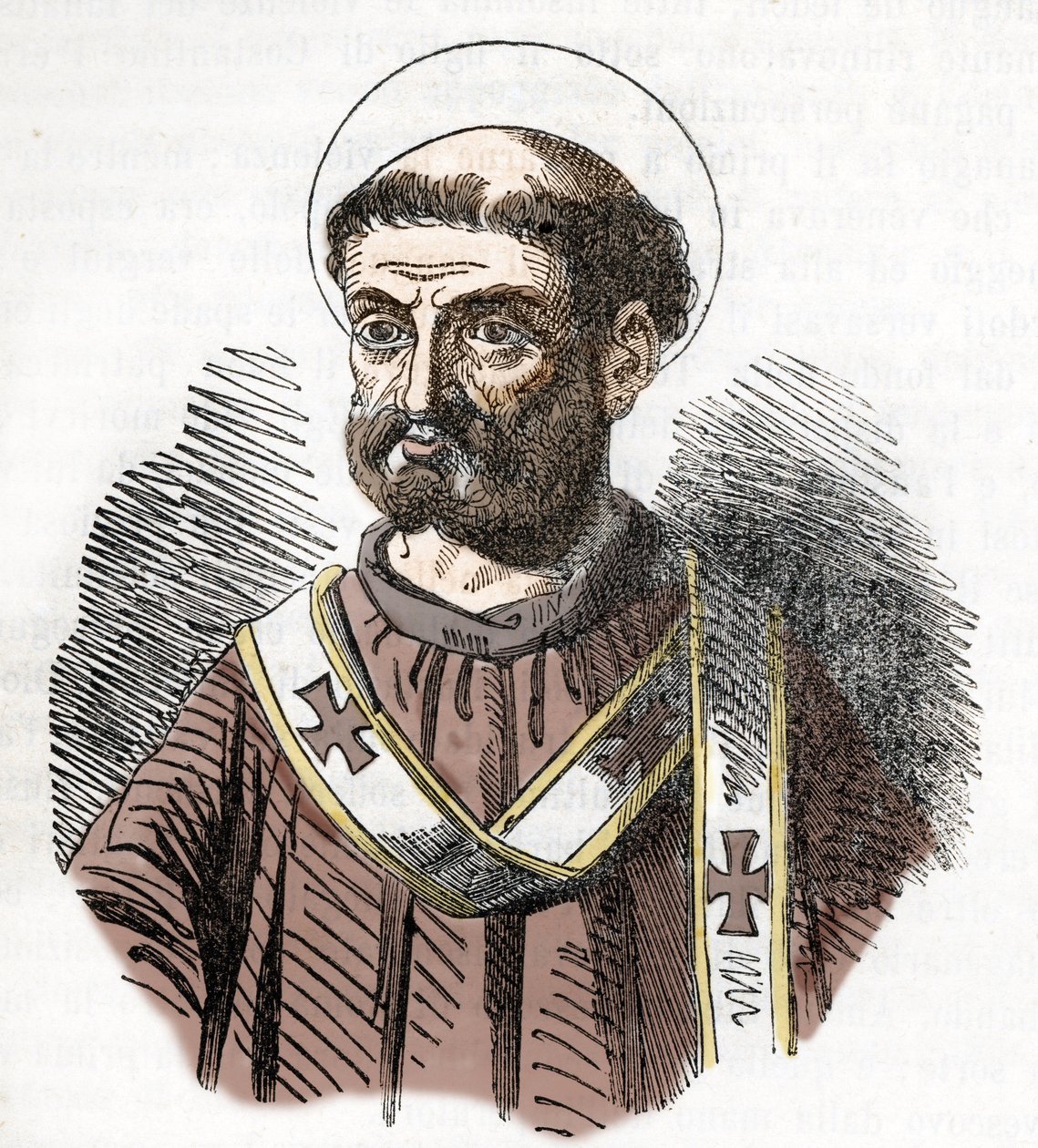 Portrait of Pope Libere (Liberius) by Franco Mistrali
