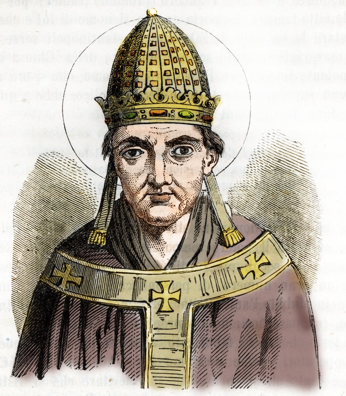 Portrait of Pope Sylvestre I by Franco Mistrali