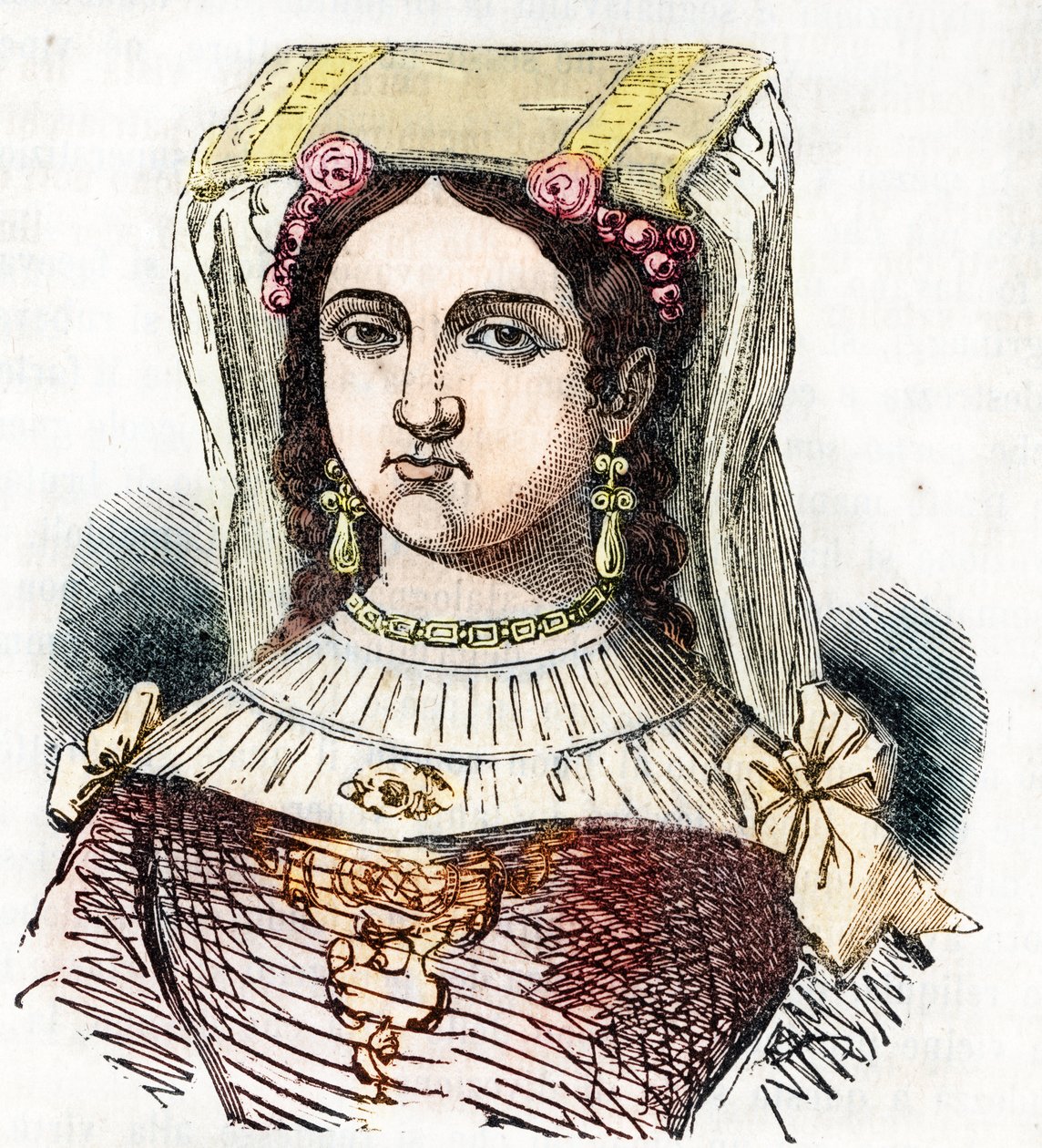 Portrait of the Roman noble Marozie Iere (Mariuccia, Mariozza or Marousie of Tusculum) (ca. 890-932/937), daughter of Theophylacte and Theodora I the Ancient by Franco Mistrali