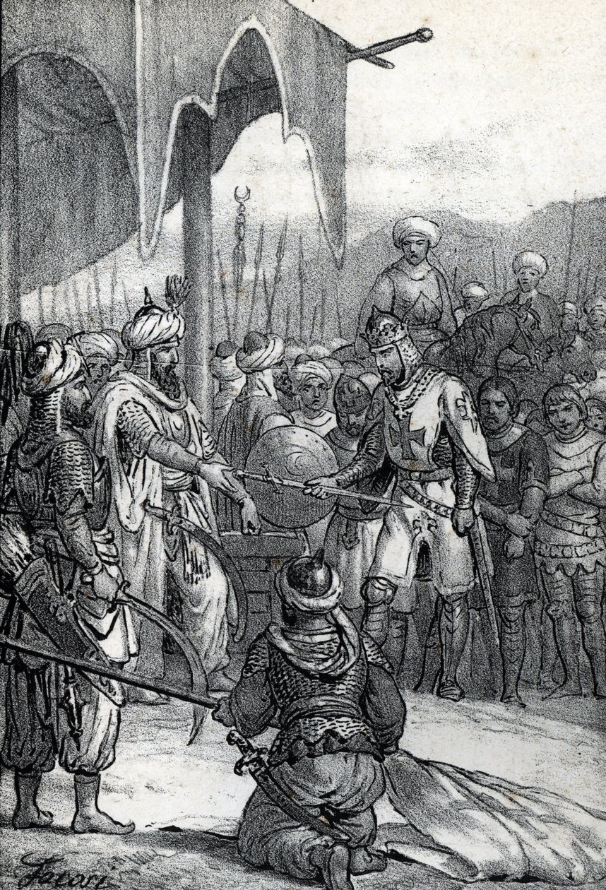 Seventh Crusade: King Louis IX was taken prisoner at the Battle of Fariskur on 6 April 1250, drawing from 