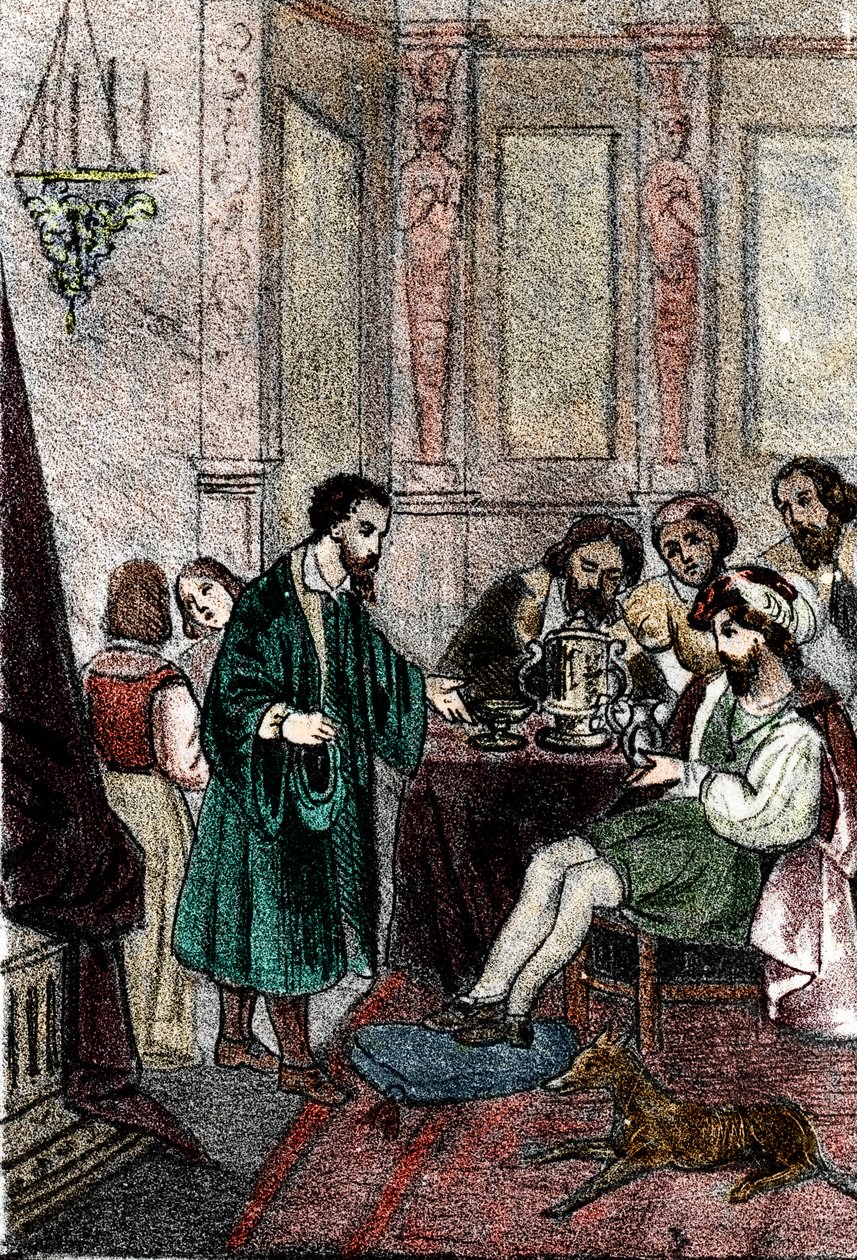 The sculptor Benvenuto Cellini at the court of King Francois I of France by Franco Mistrali