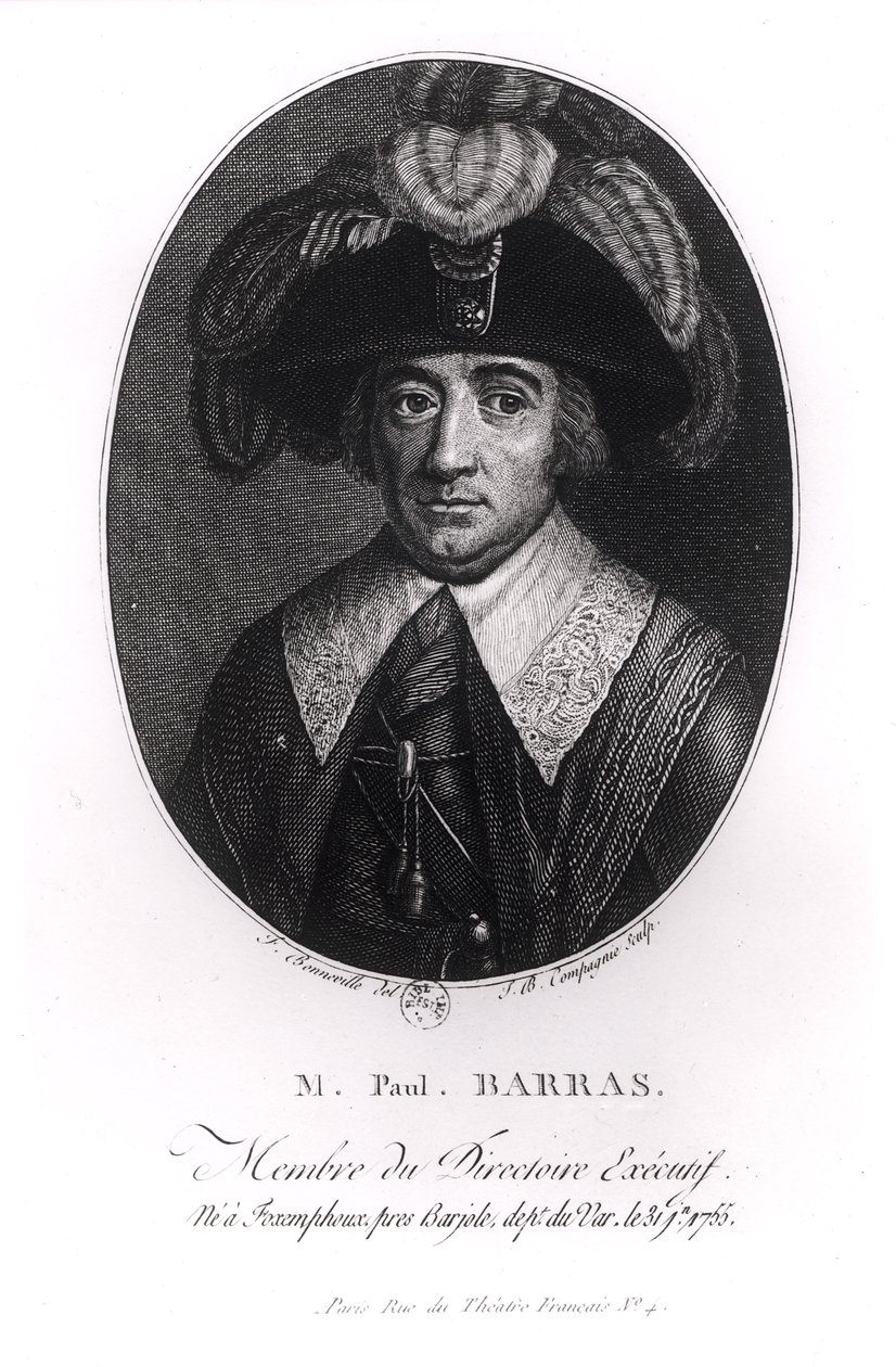 Paul Francois Jean Nicolas (1755-1829) Vicomte de Barras by Francois Bonneville
