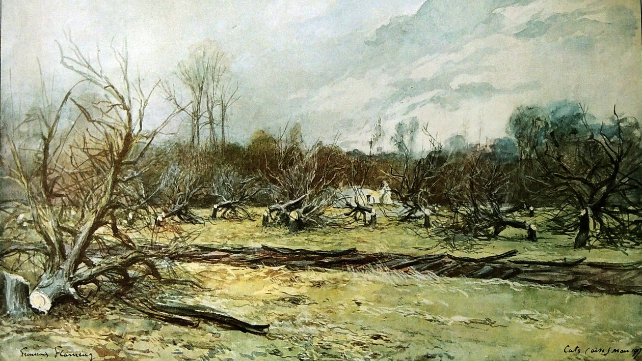 A Ruined Orchard in the Rural Areas by Francois Flameng