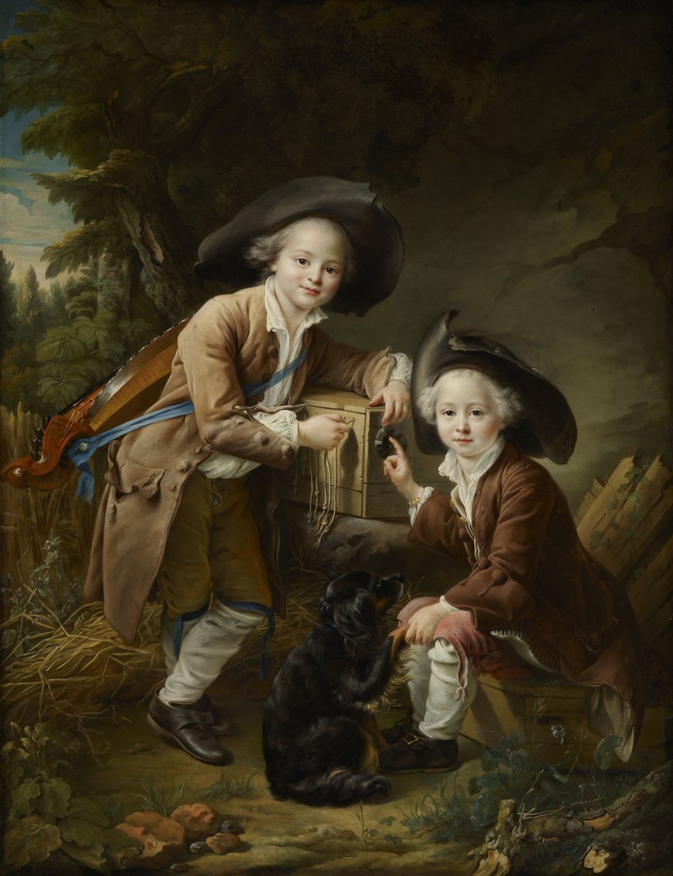 The Comte and Chevalier de Choiseul as Savoyards by Francois Hubert Drouais