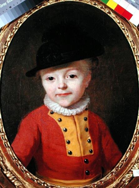 Portrait of a young child by Francois-Hubert Drouais