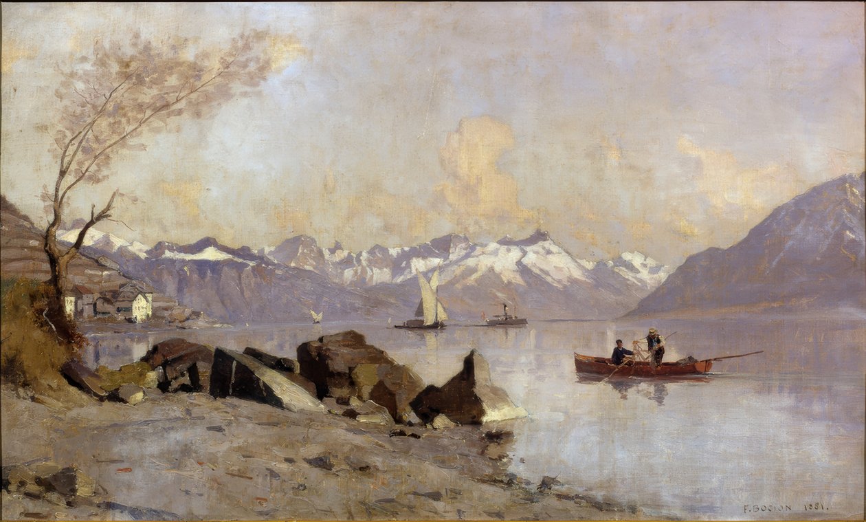 Saint-Saphorin und die Waadtländer Voralpen von Francois-Louis-David Bocion