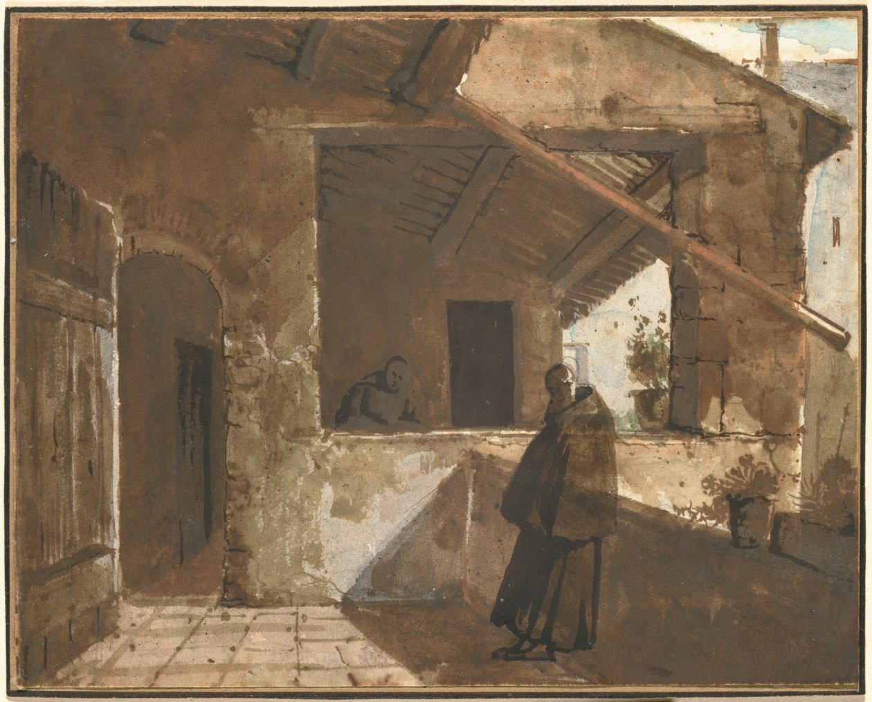 A Roman Cloister by Francois-Marius Granet
