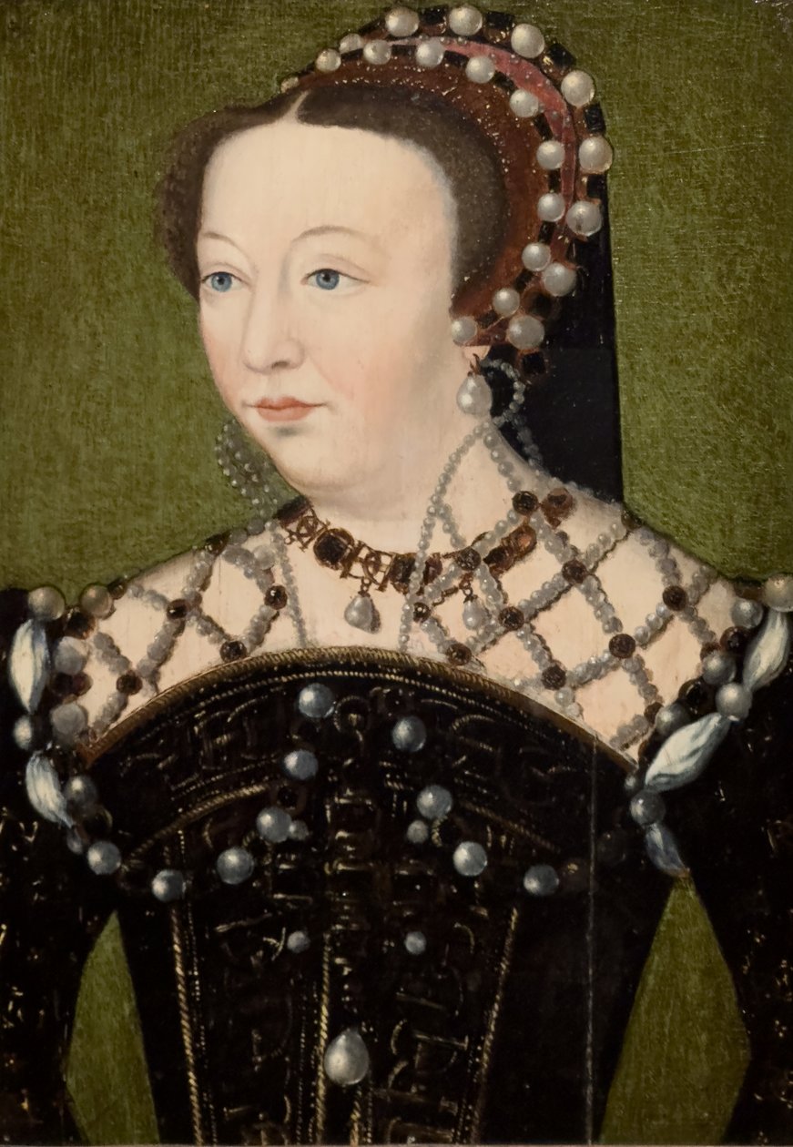 Portrait of Catherine de Medici, c.1556 by Francois (after) Clouet