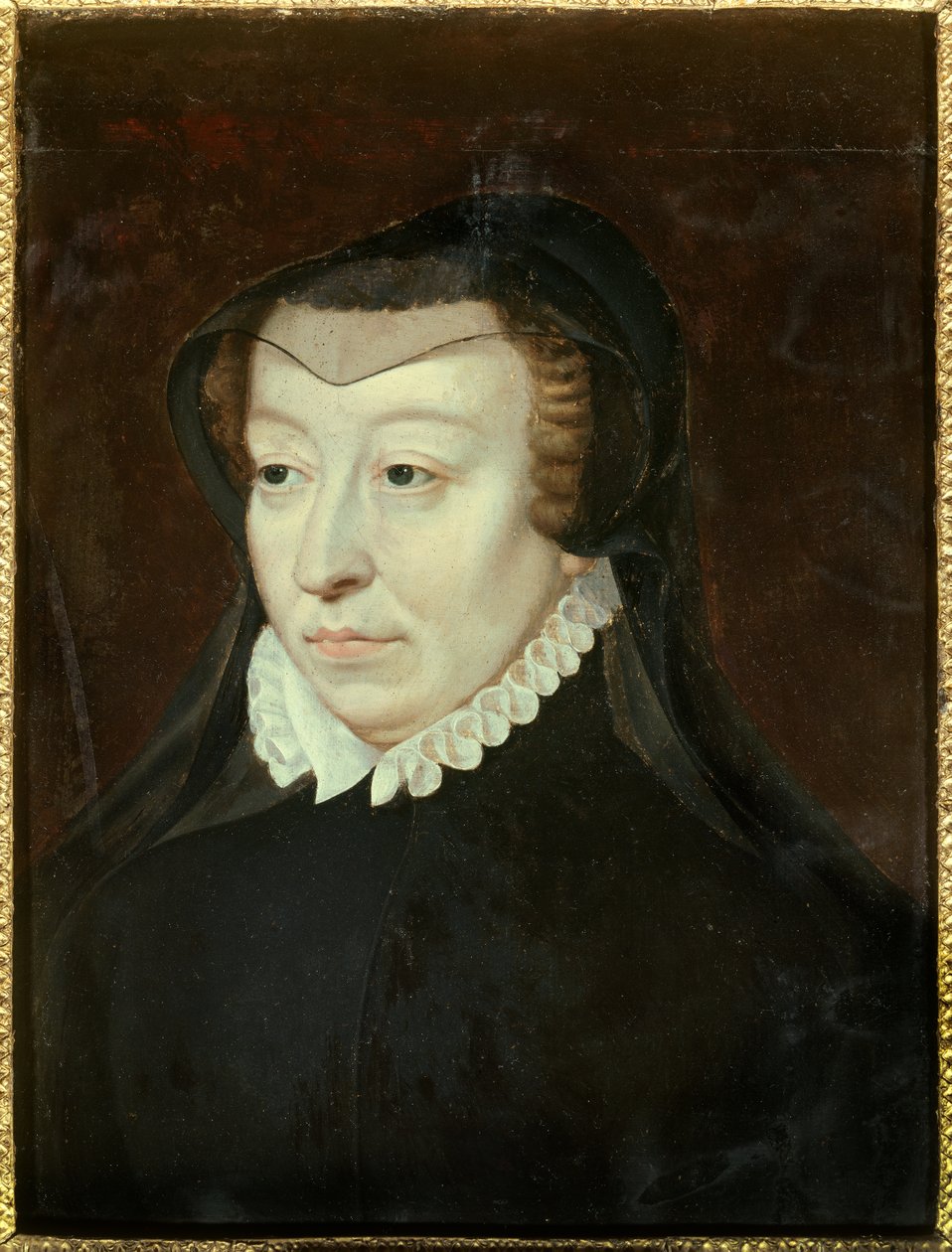 Portrait of Catherine de Medicis, Queen of France by Francois (after) Clouet