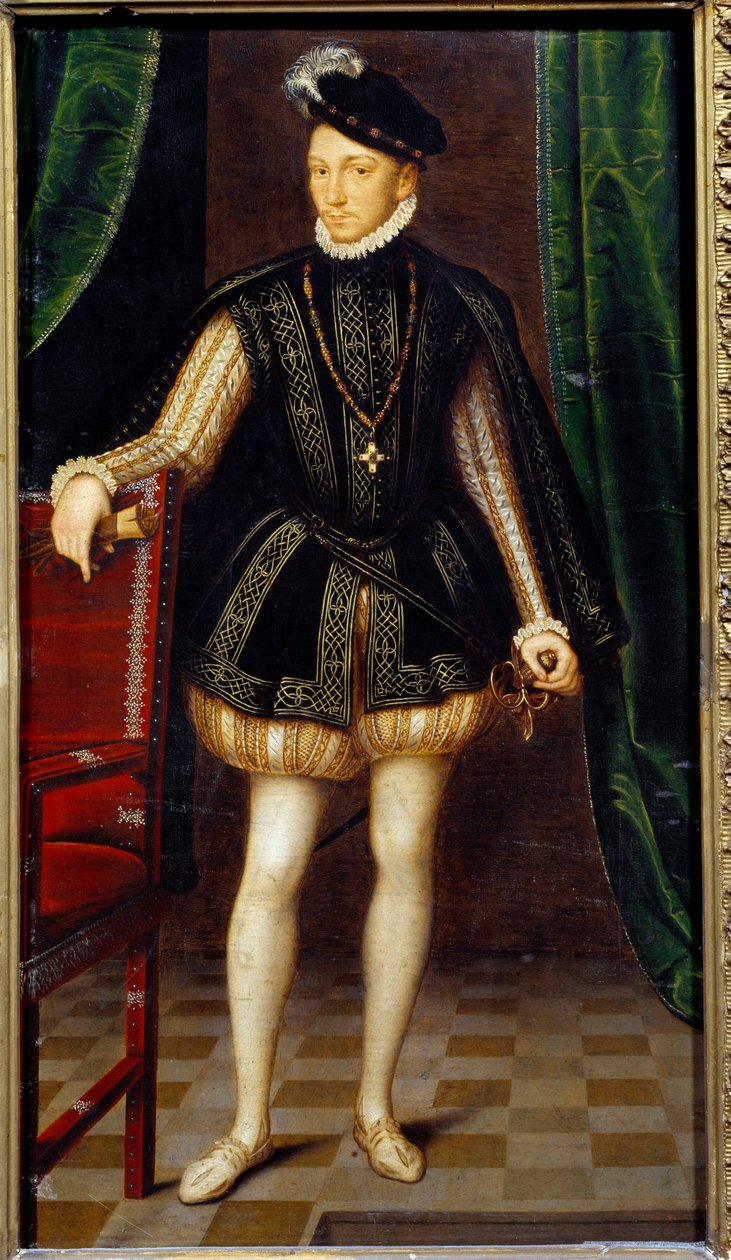 Portrait of Charles IX, King of France by Francois (workshop of) Clouet
