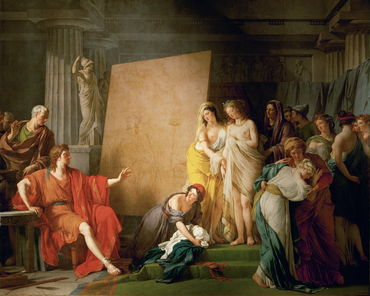 Zeuxis Choosing the Most Beautiful Girls of Crotone as His Models by François André Vincent