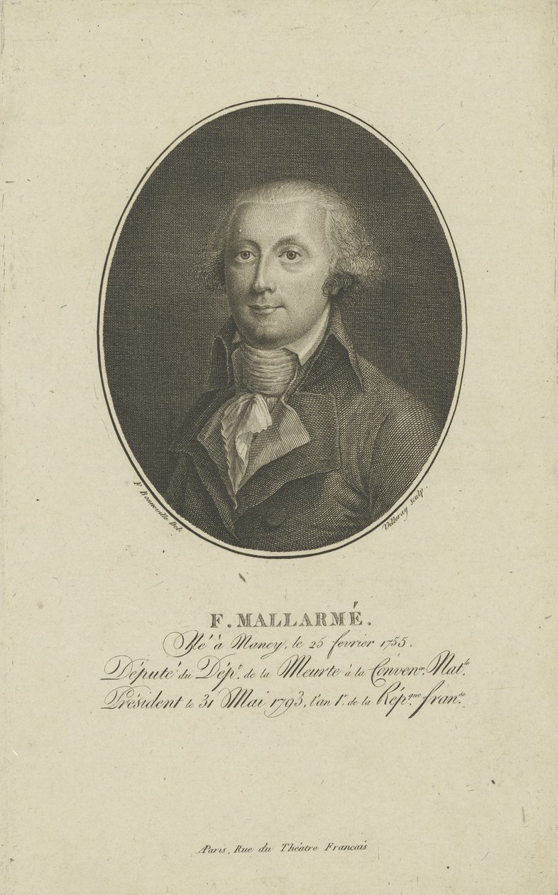François-René-Augustin Mallarmé 1755-1831, c. 1800 by Francois Bonneville