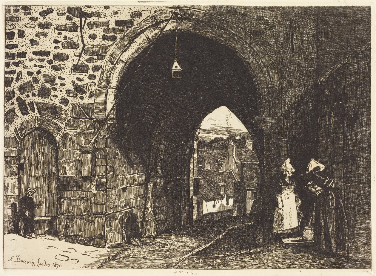 The Gate of St Malo at Dinan by François Bonvin