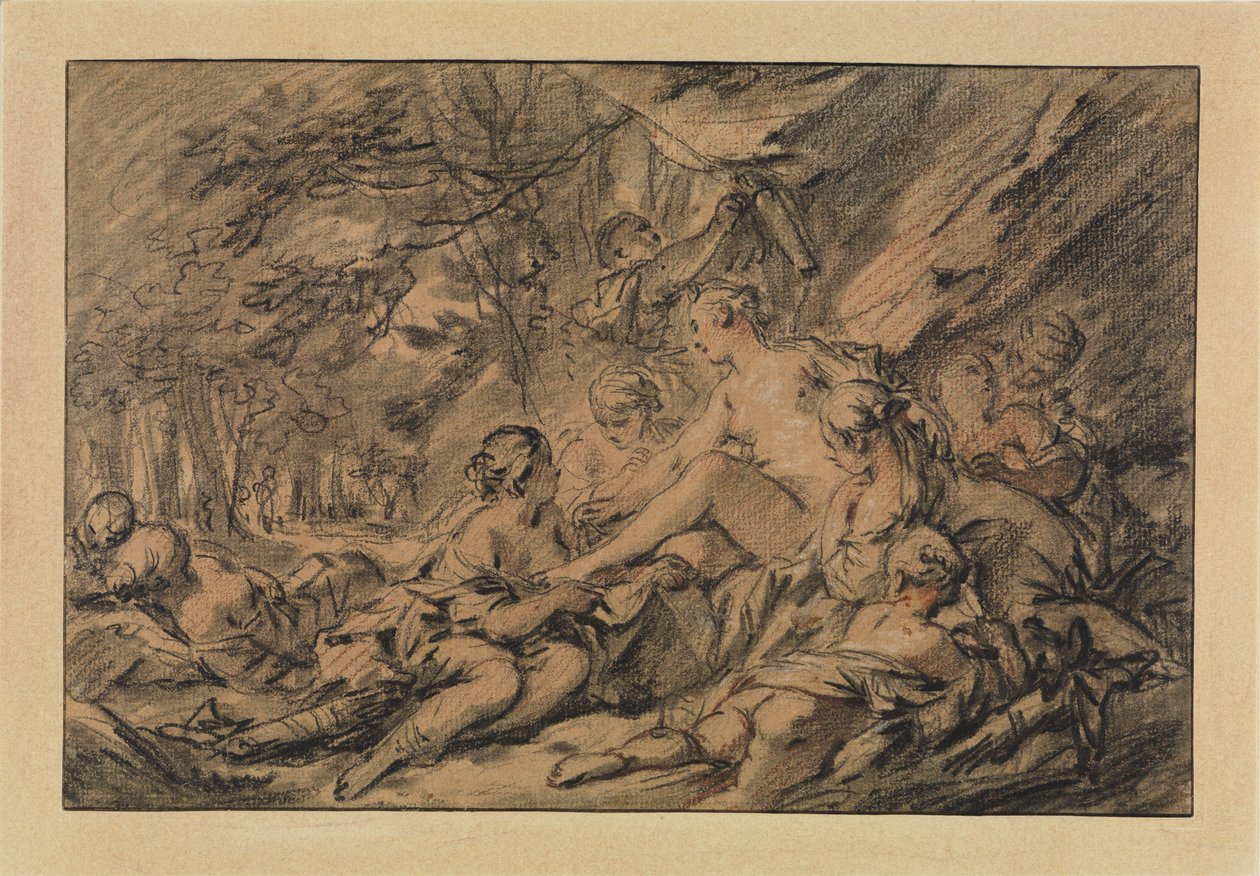 Diana Resting with Her Nymphs in the Forest by François Boucher