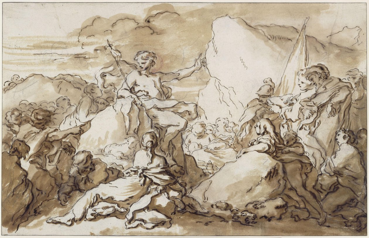 The Preaching of John the Baptist in the Wilderness by François Boucher