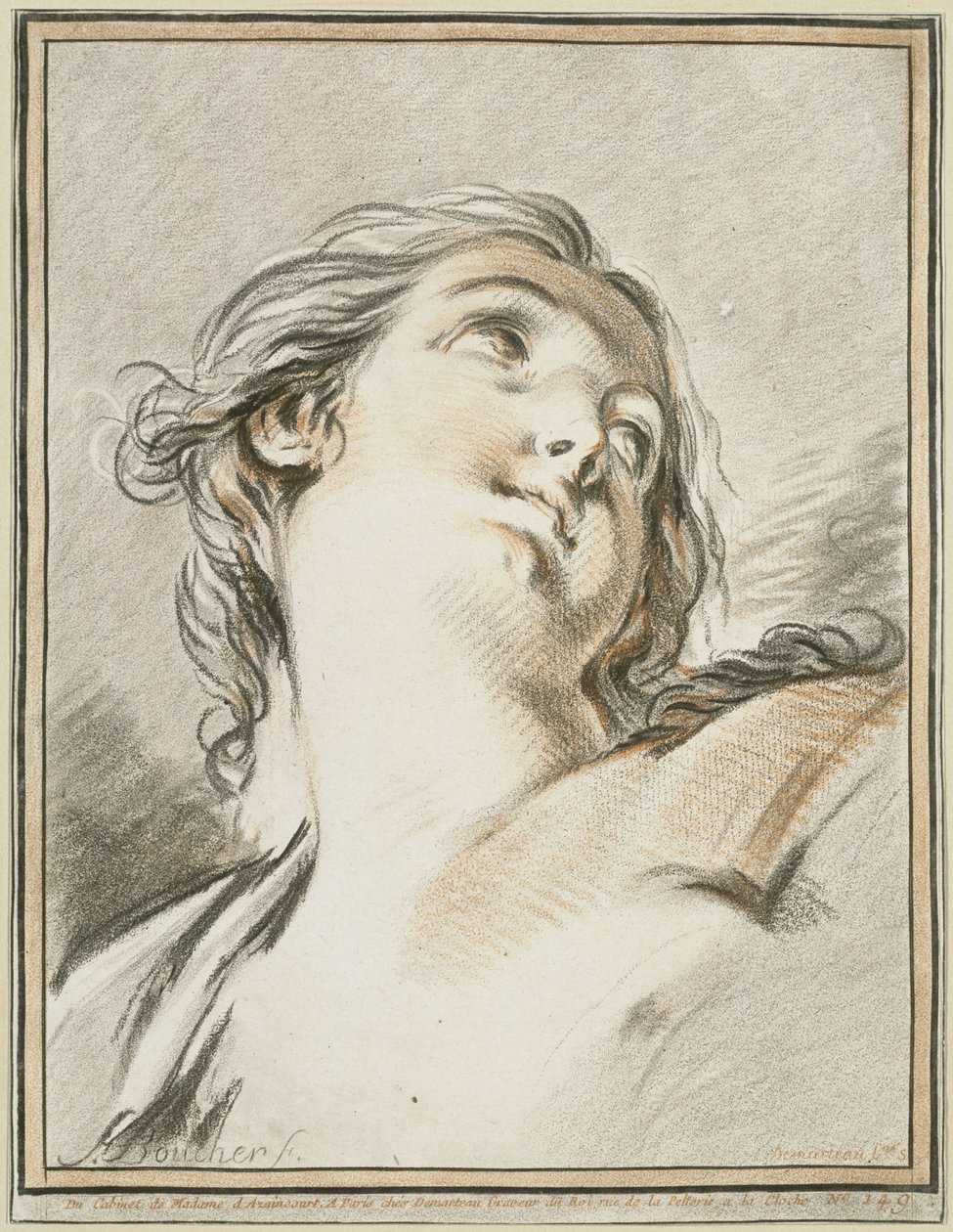 Head of a Woman by François Boucher
