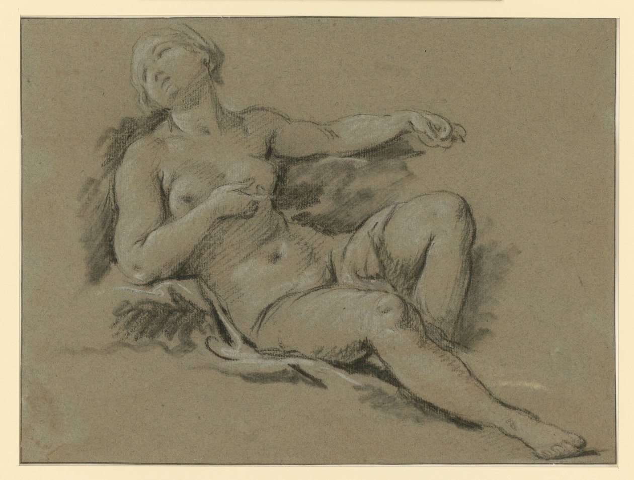 Reclining Female Nude by François Boucher