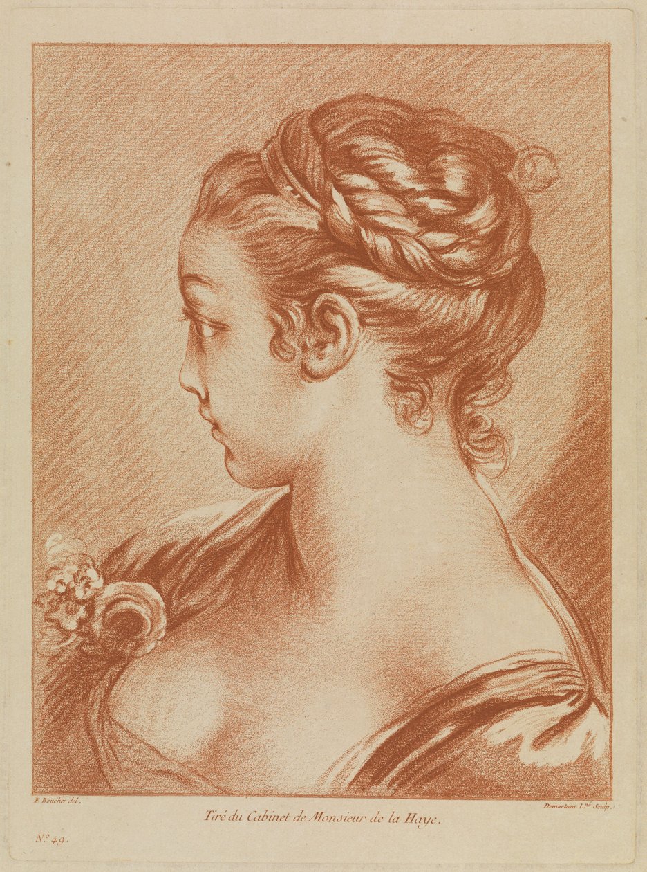 Bust of a Girl by François Boucher