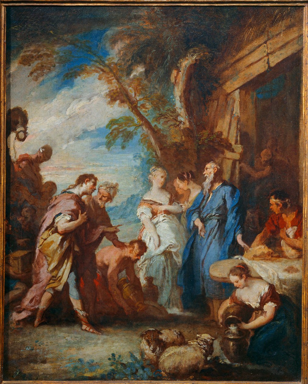 Rebecca Receiving Gifts from Eliezer on Behalf of Abraham by François Boucher