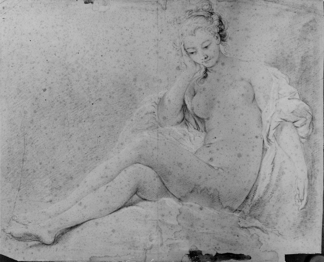 Seated Naked Woman by François Boucher
