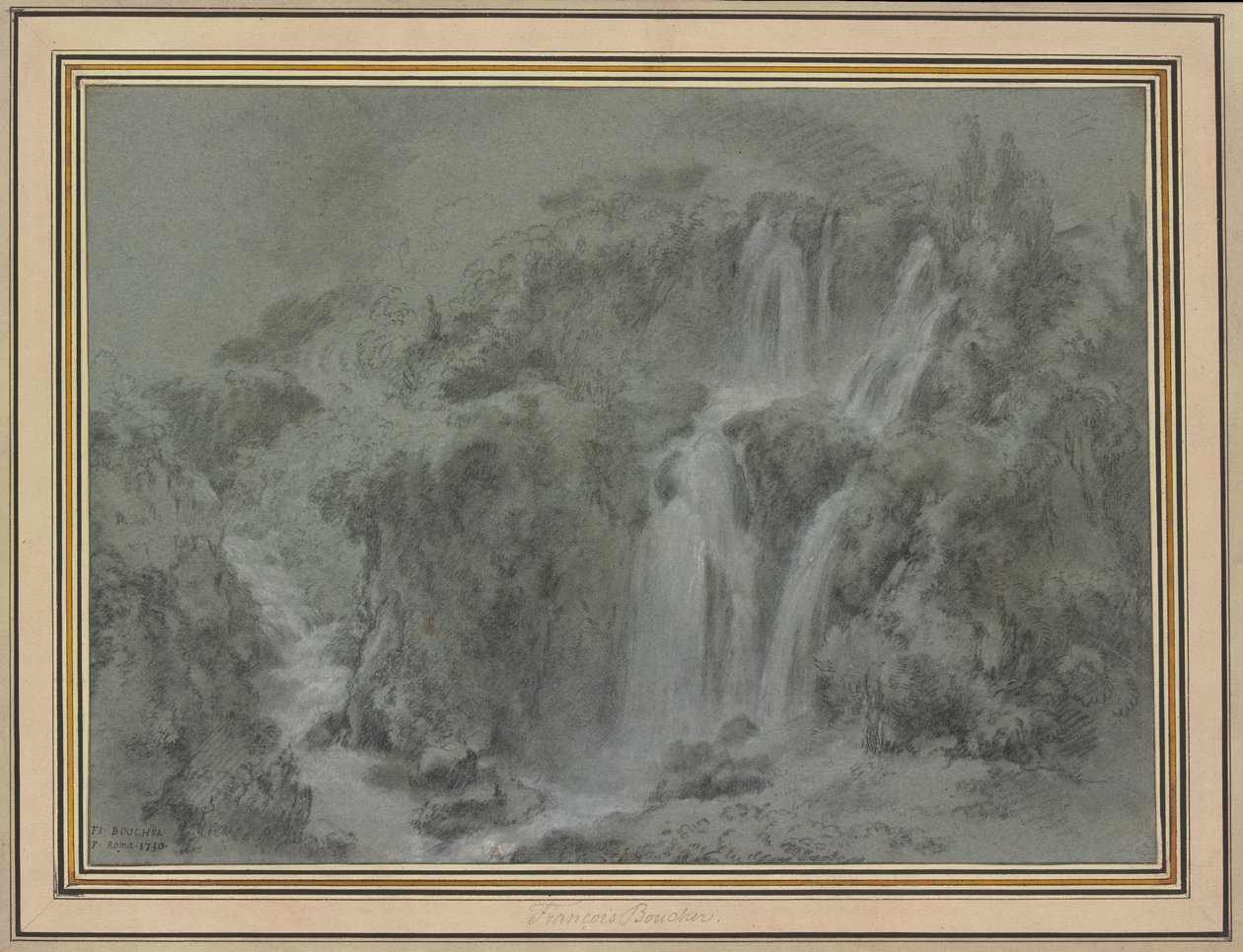 The Waterfalls of Tivoli by François Boucher