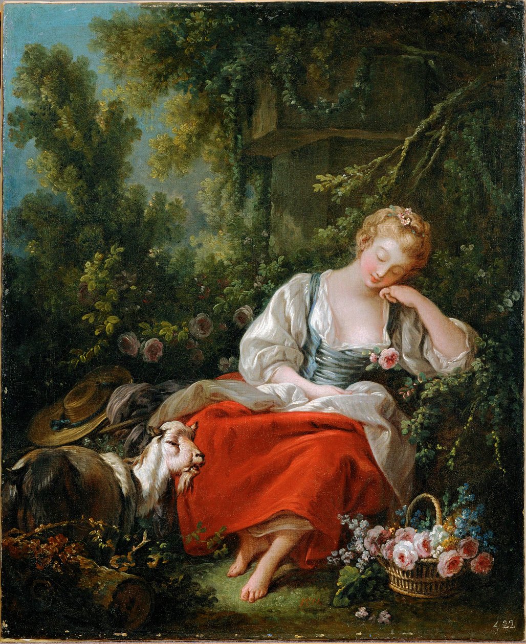 The Dreaming Shepherdess by Francois Boucher
