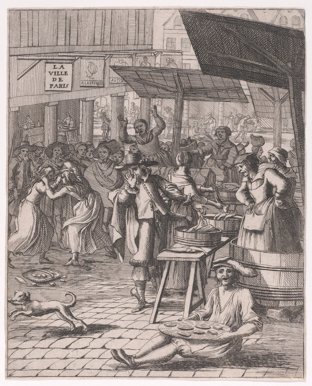A Fish Market; from Diverse Remarkable Subjects Drawn from Greek History by Francois Chauveau