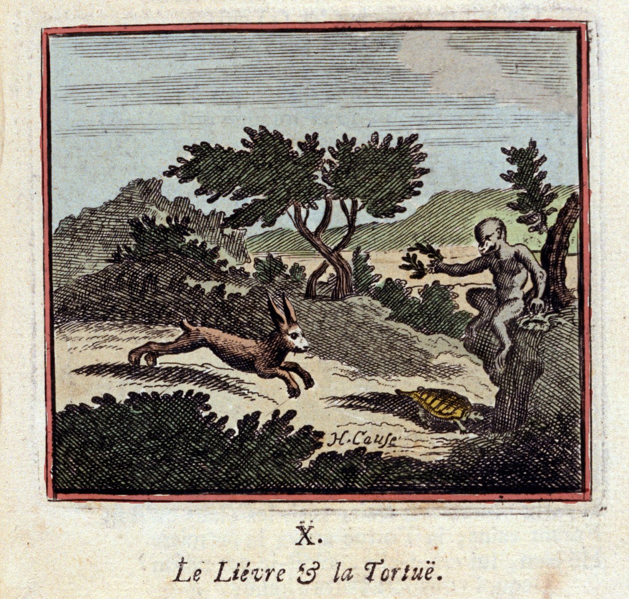 The Hare and the Tortoise - Fables by Jean de La Fontaine by Francois Chauveau