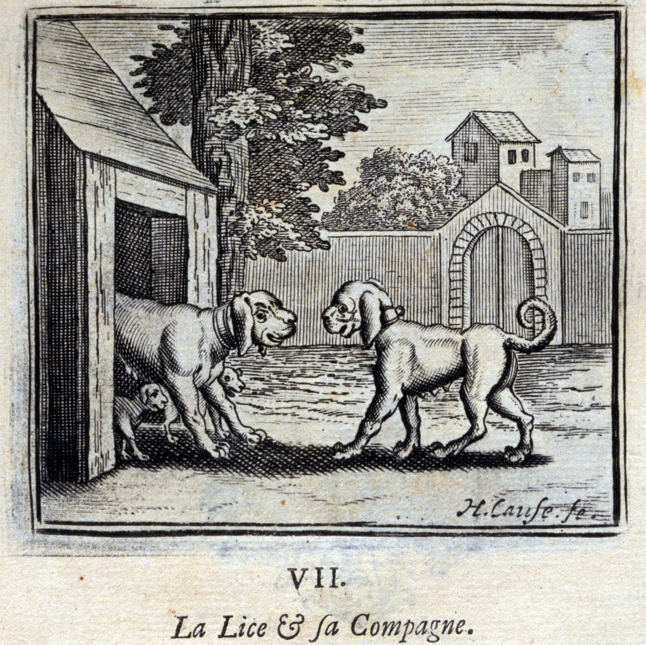 The Lice and Her Companion by Francois Chauveau