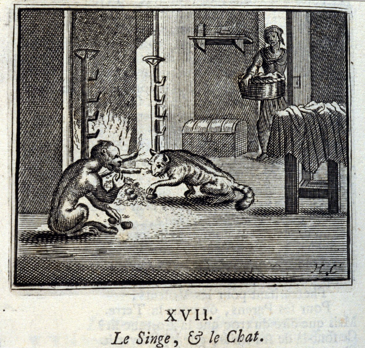 The Monkey and the Cat by Francois Chauveau