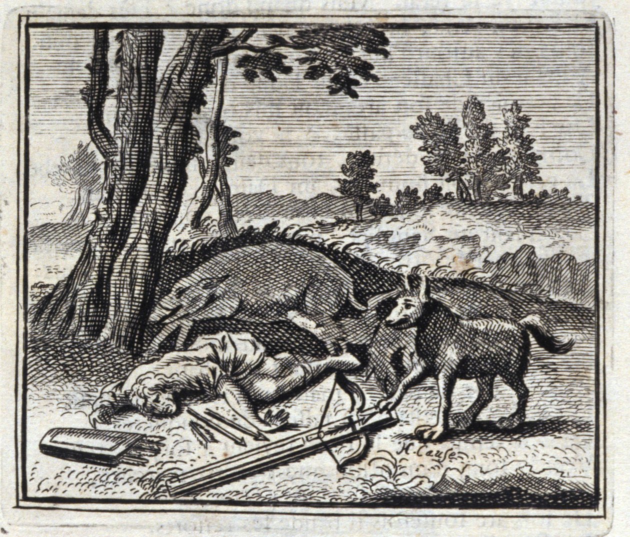 The Wolf and the Hunter by Francois Chauveau
