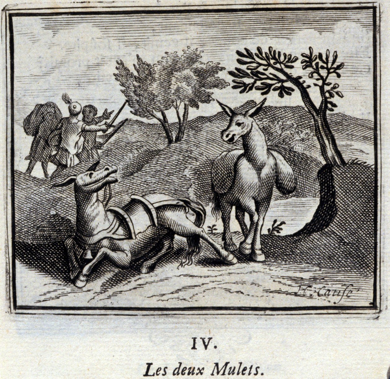 The Two Mules by Francois Chauveau