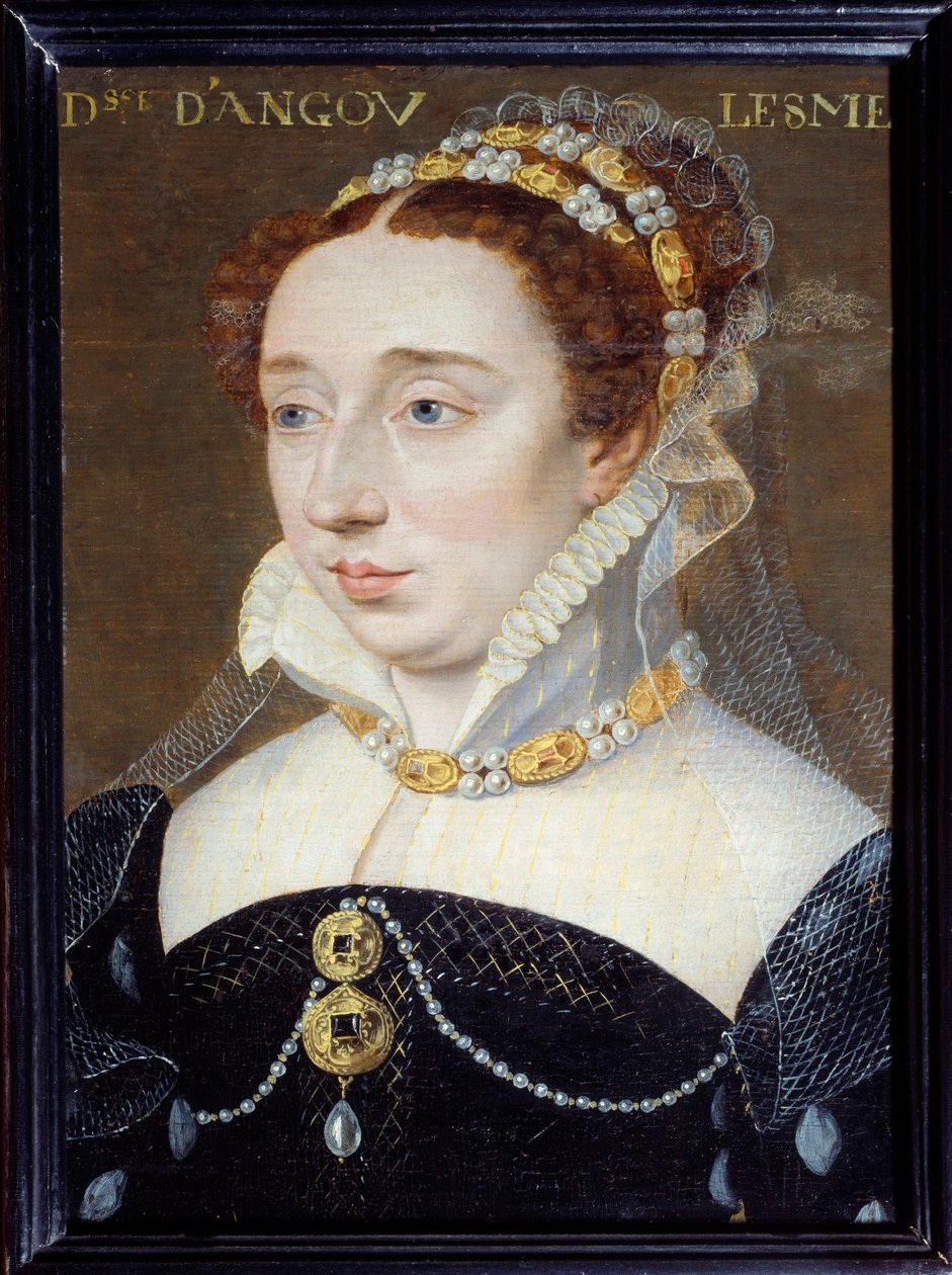 Portrait of Diane of France, Duchess of Angouleme (1538-1619) by François Clouet