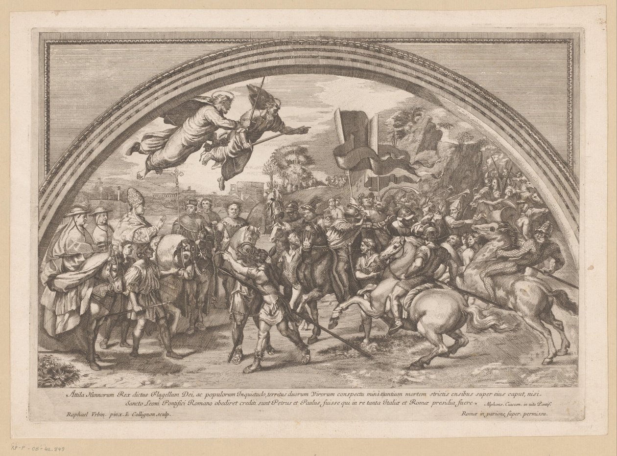 Meeting Between Pope Leo I the Great and Attila the Hun by Francois Collignon