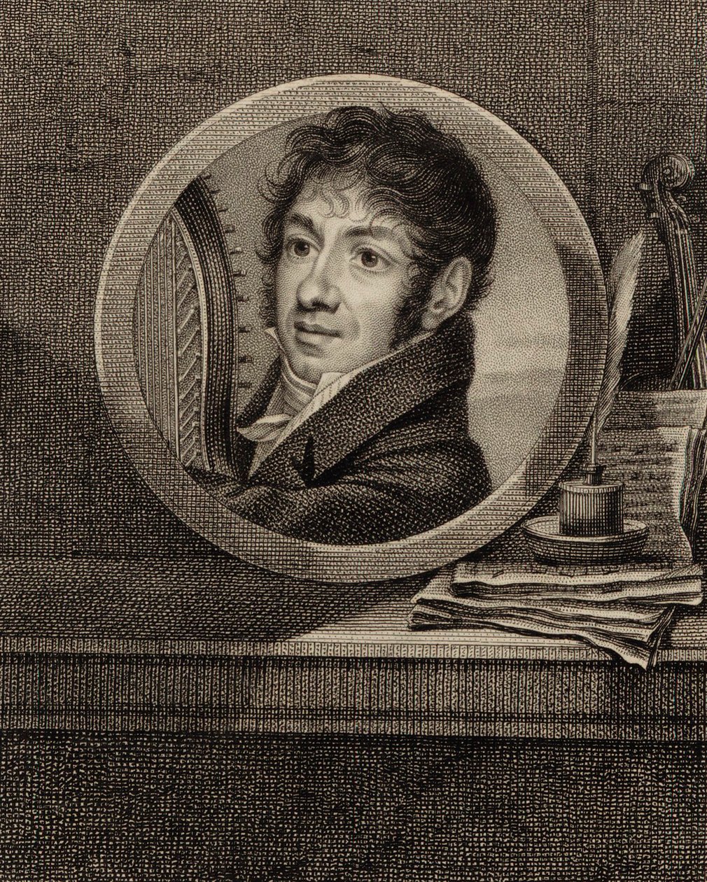 Portrait of the Harpist and Composer Jean-Aimé Vernier, c. 1800 by Francois Dumont