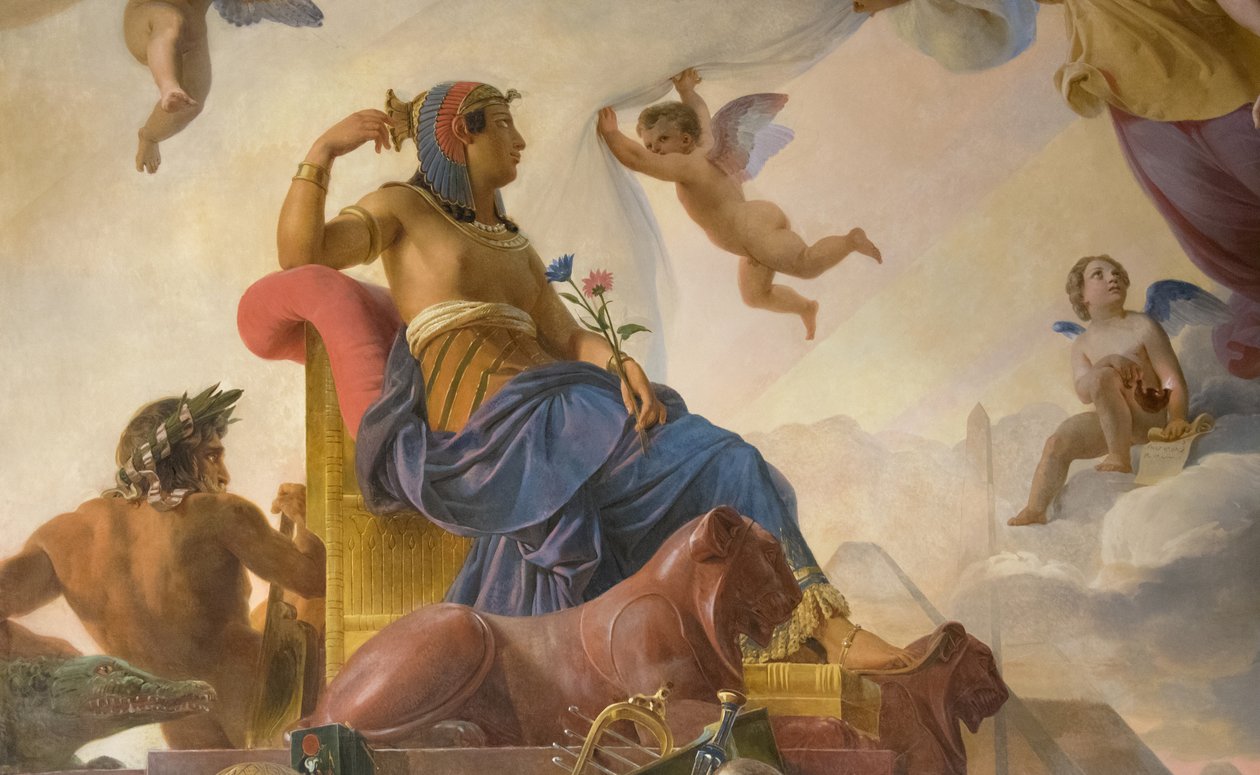 The Study and Genia Devote Ancient Egypt to Greece by Francois Edouard Picot