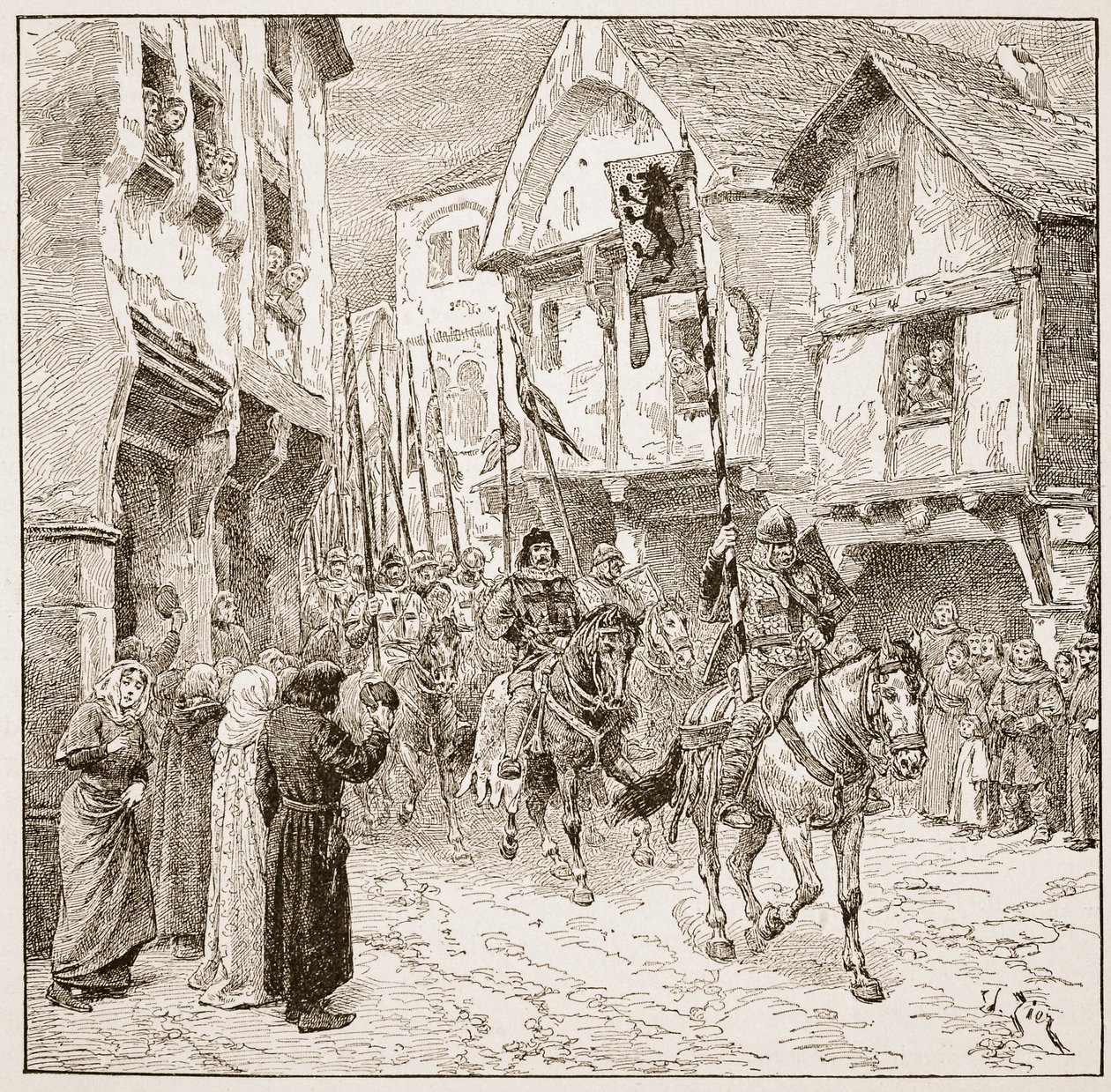 Departure of Duke Robert for the Holy Land, Illustration from 