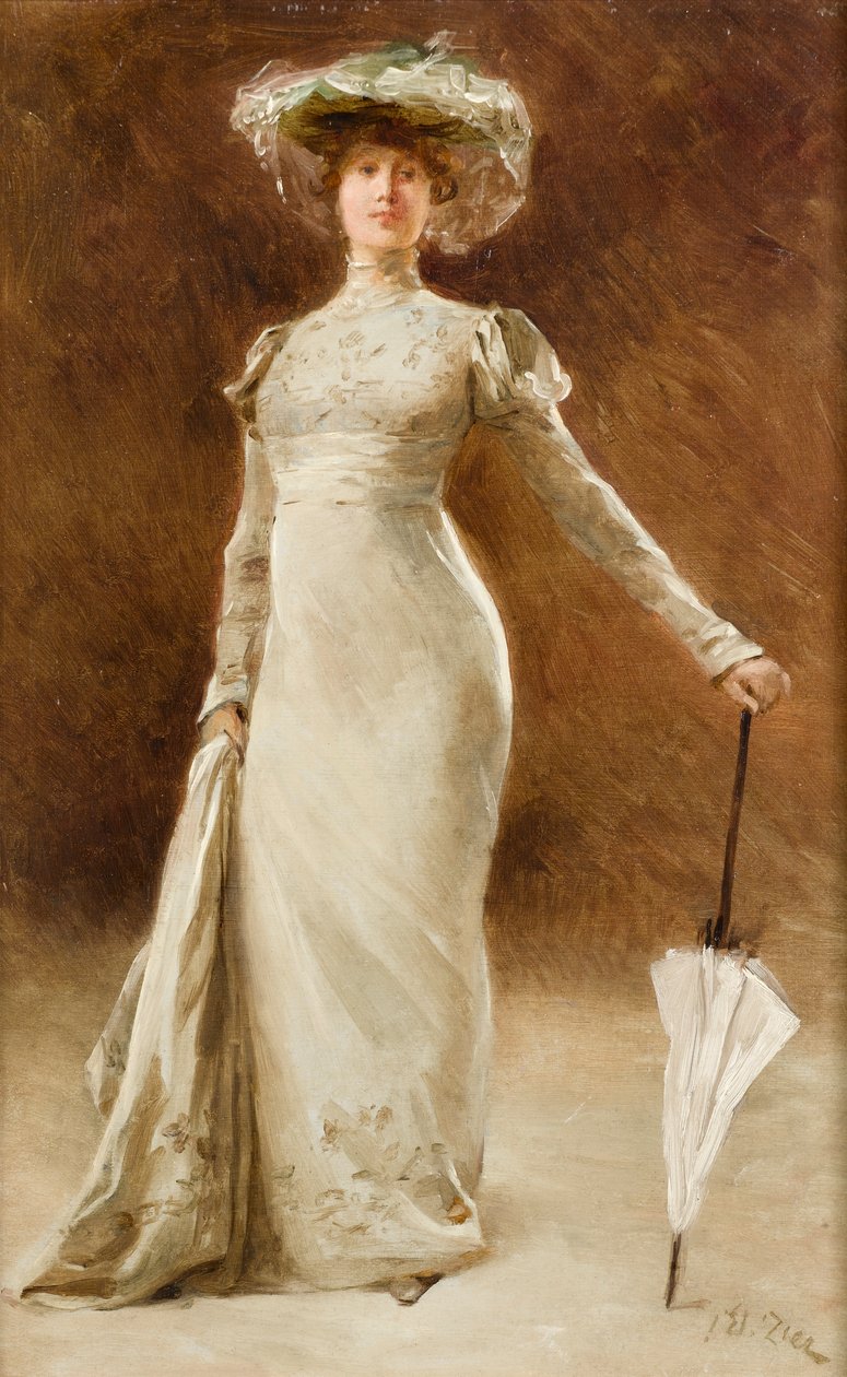 Woman in Empire Costume, c.1905 by Francois Edouard Zier