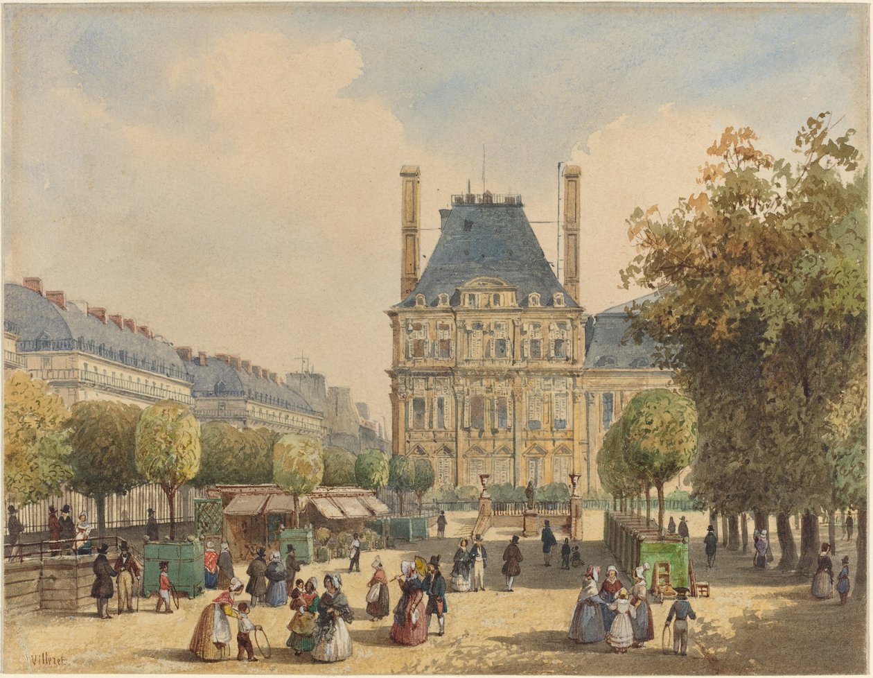 Rue de Rivoli and Pavillon Marsan by Francois Etienne Villeret