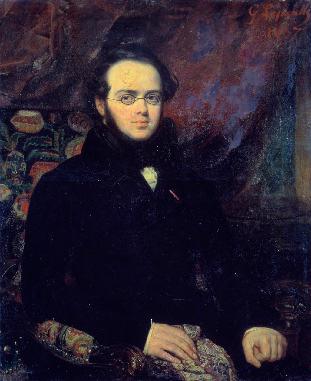 Portrait of the French composer Jacques Fromental Levy by Francois Gabriel Guillaume Lepaulle
