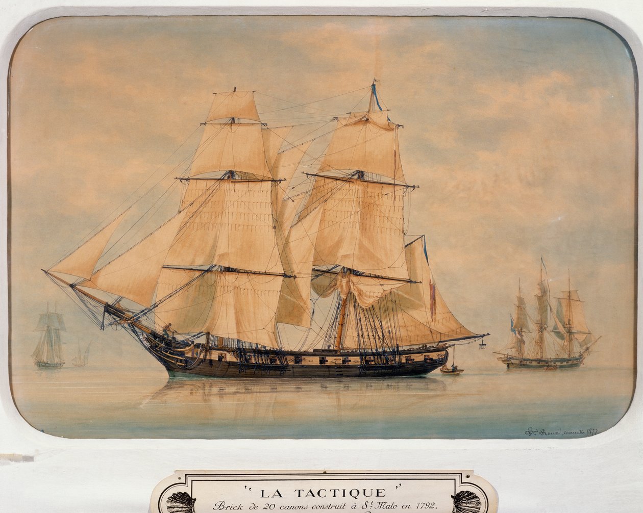 Tactique brig, built in 1792 by Francois Geoffroy Roux
