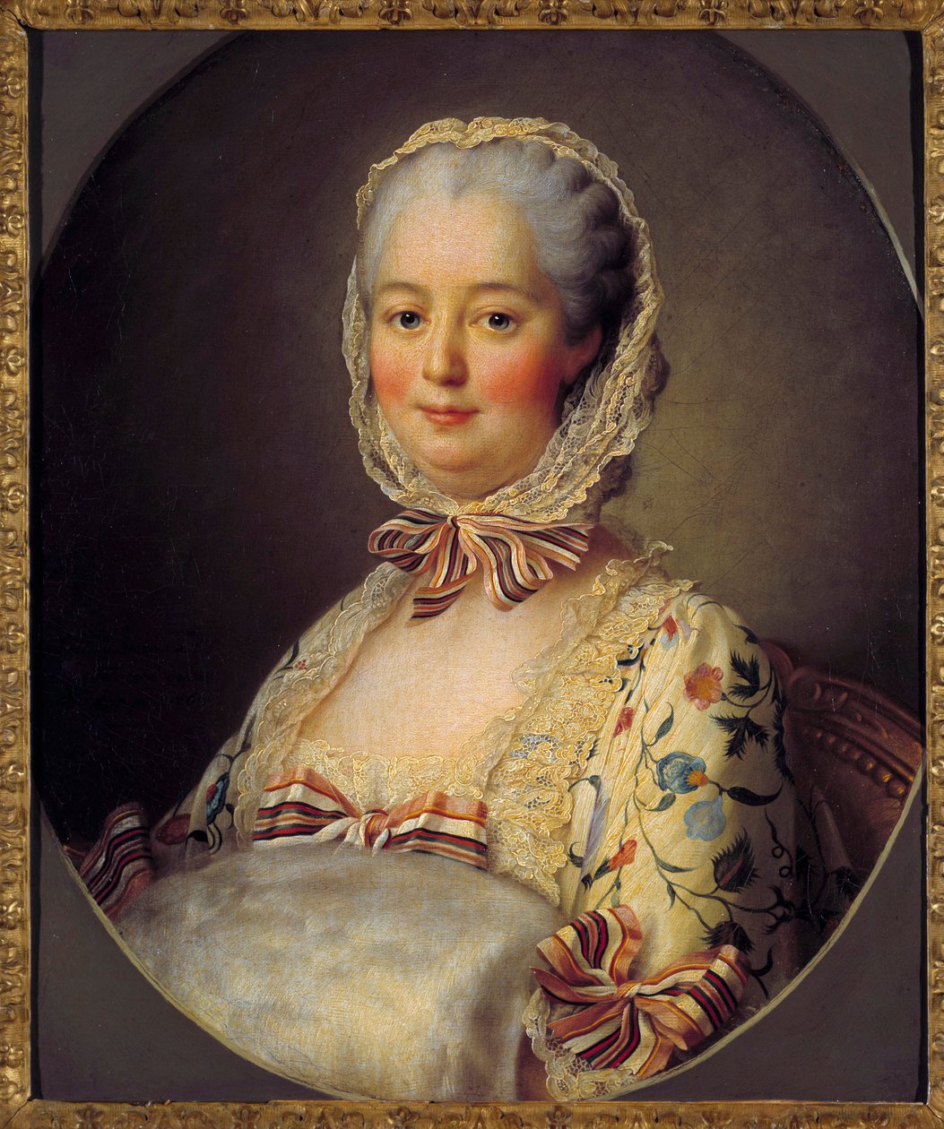 Portrait of Jeanne Antoinette Poisson, Marquise of Pompadour by Francois Hubert Drouais
