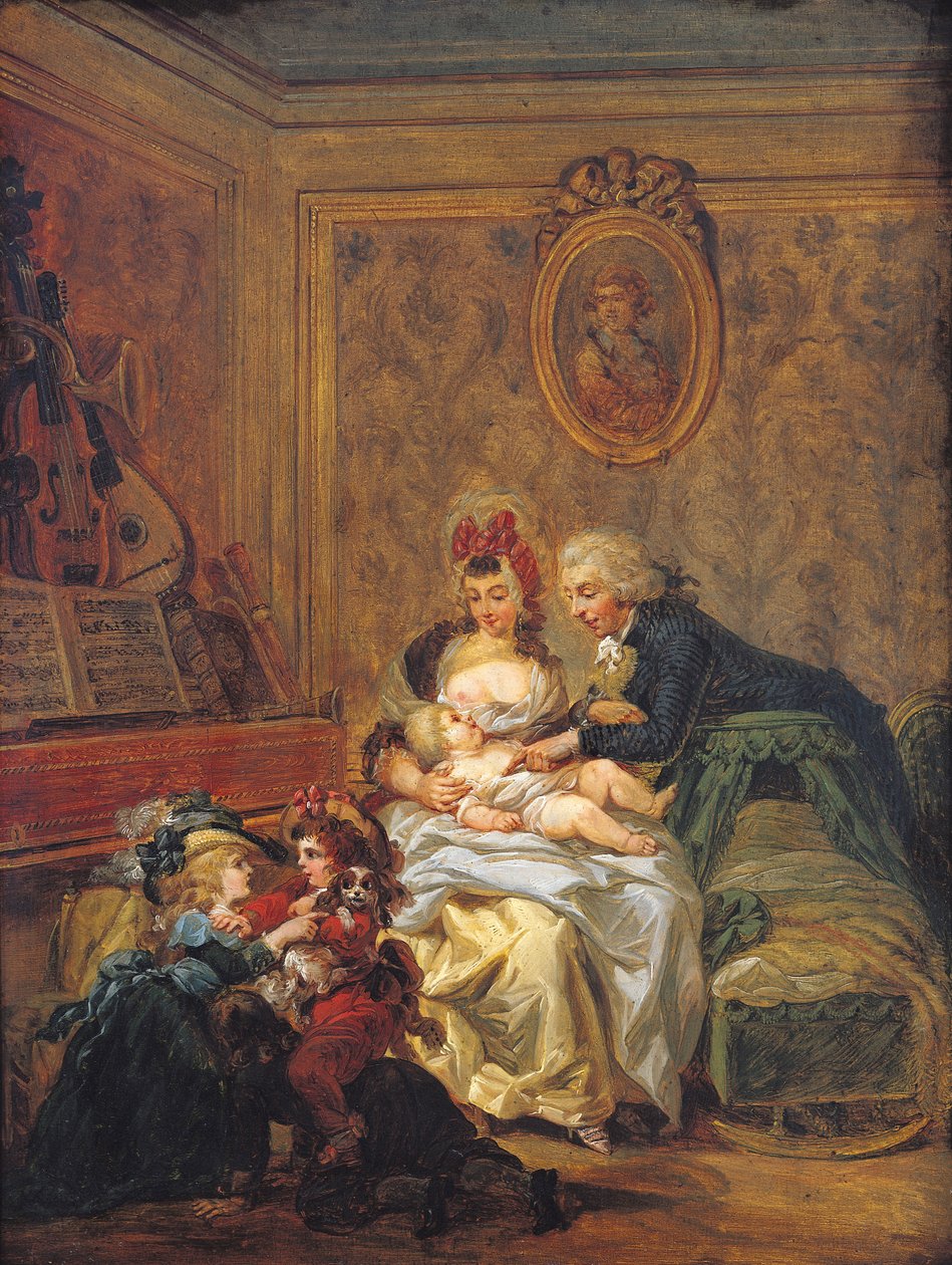 The Satisfaction of Marriage or, The Happy Family by Francois Louis Joseph Watteau