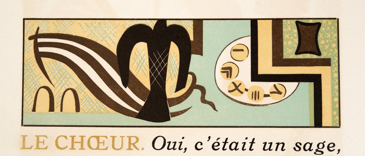 Graphic illustration from Prometheus Bound by Aeschylus, pub. 1941 by Francois Louis Schmied