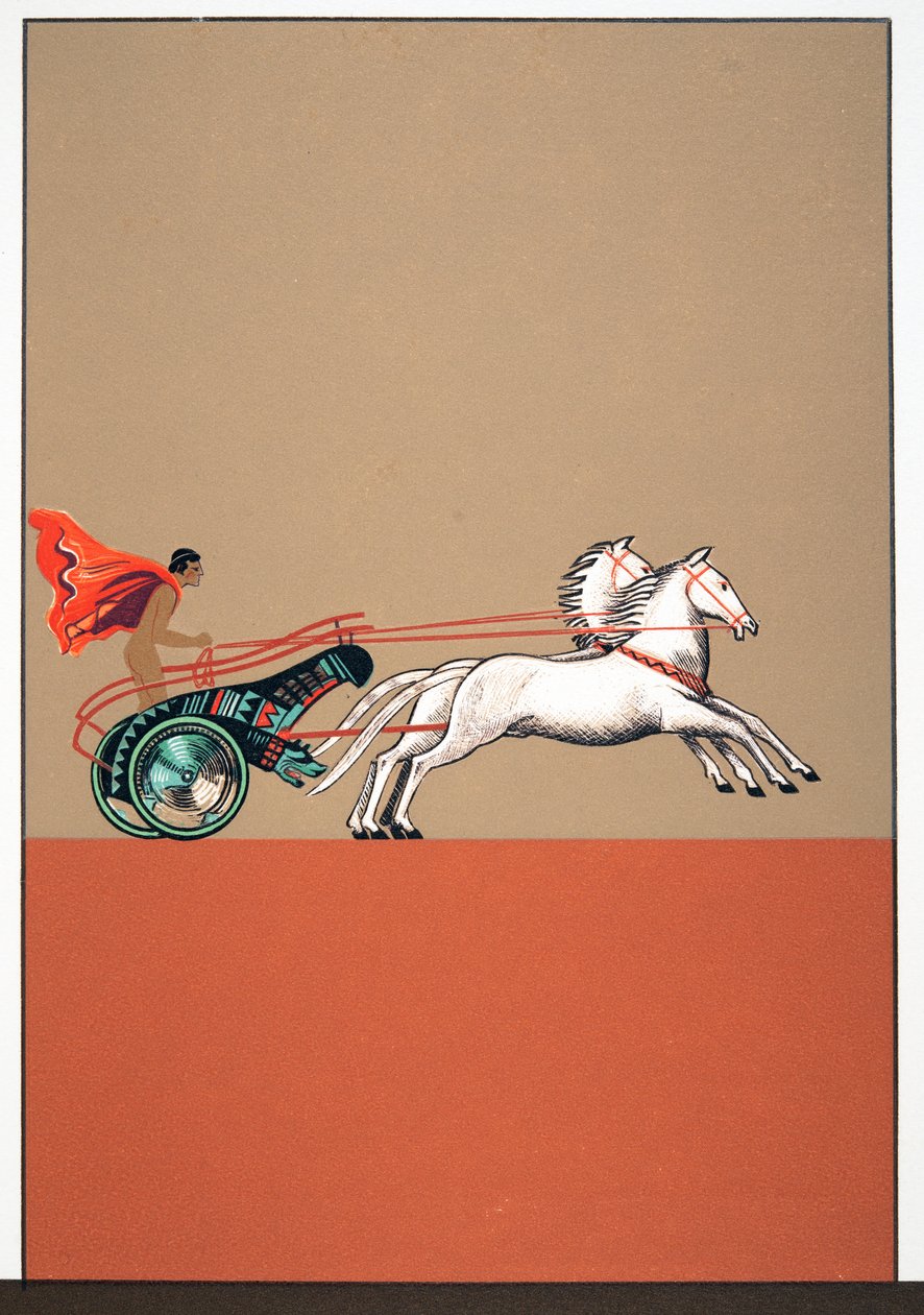 Man and Chariot, Illustration from Prometheus Bound by Francois Louis Schmied
