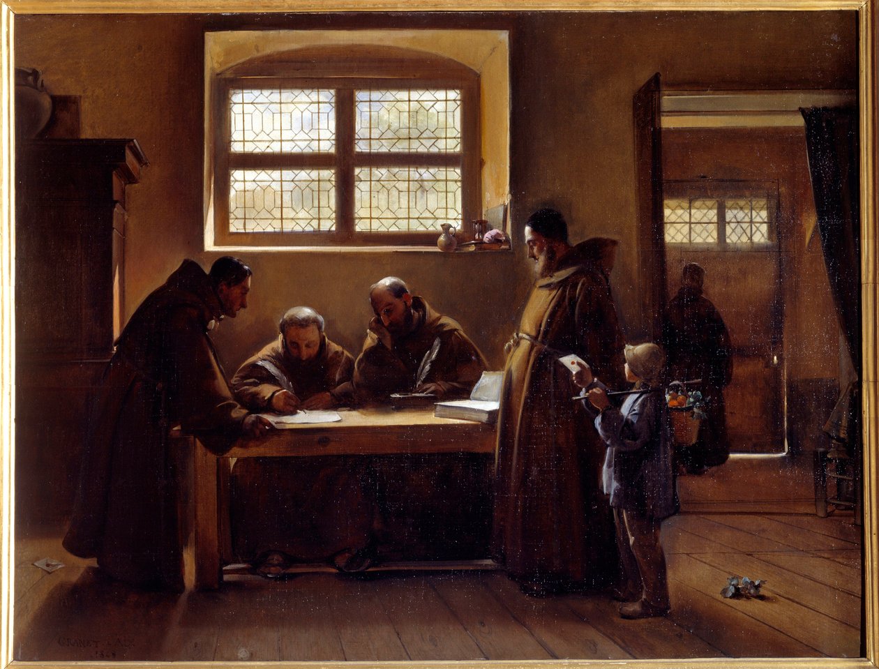 Capuchins Editing a Writing by Francois Marius Granet